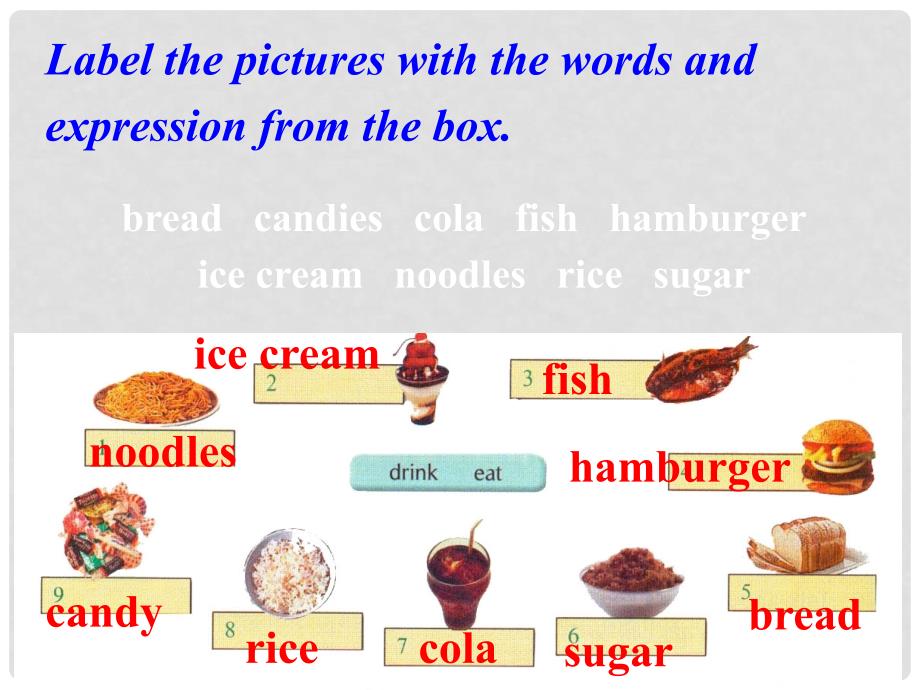 七年级英语上册 Module 4 Healthy food Unit 2 Is your food and drink healthy教学案例课件 （新版）外研版_第4页