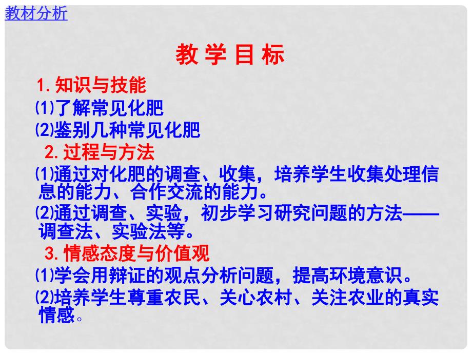 重庆九年级化学说课 第十一单元 课题2 化学肥料 课件_第4页