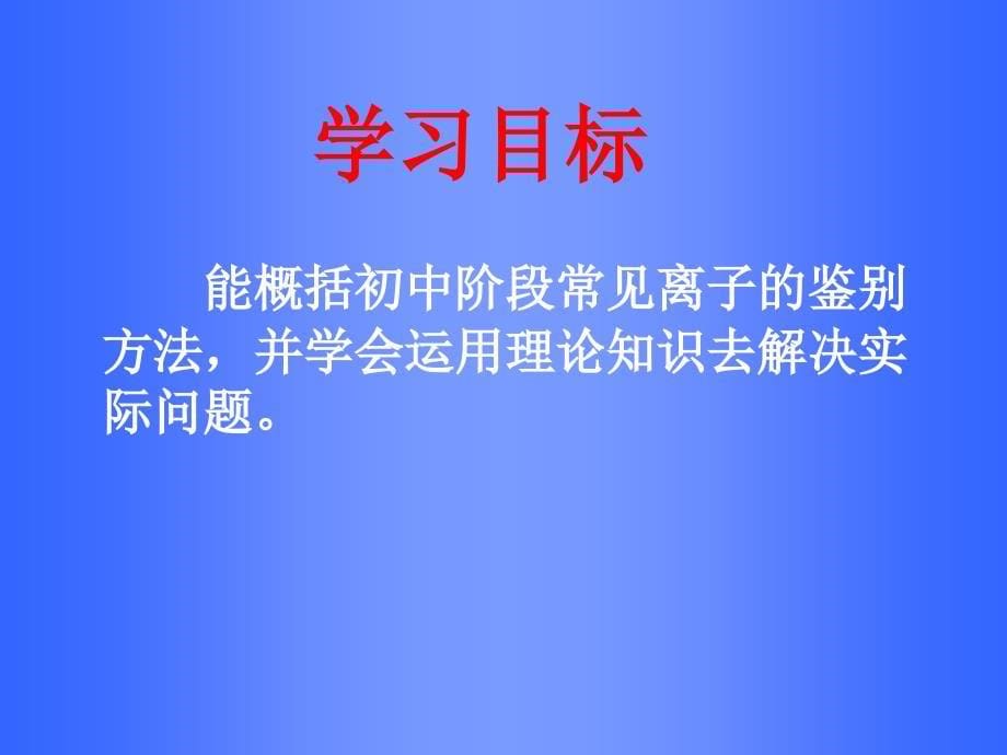 ——初三化学复习课《常见离子的鉴别》_第5页