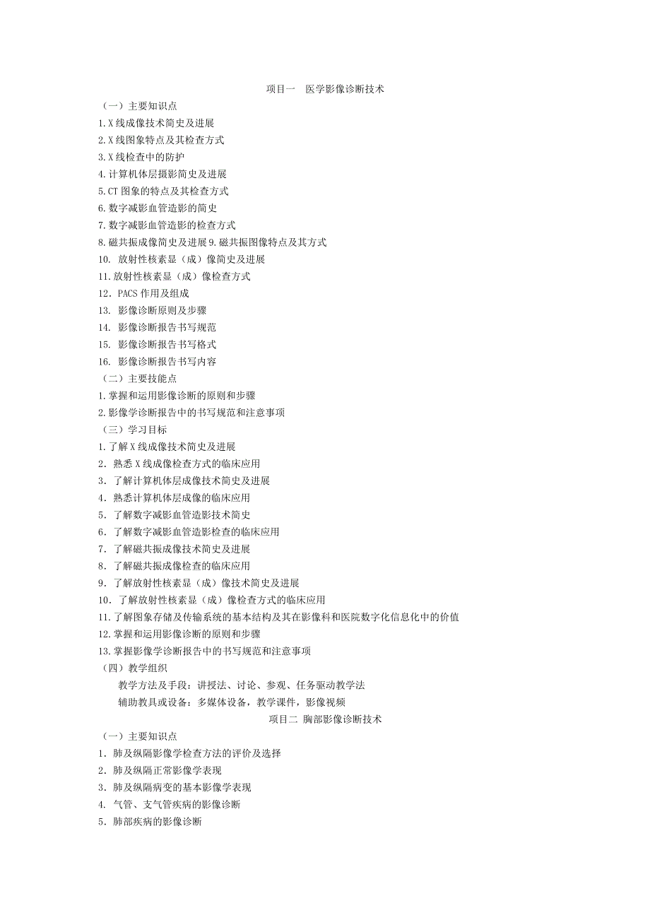医学影像检查技术课程标准_第2页
