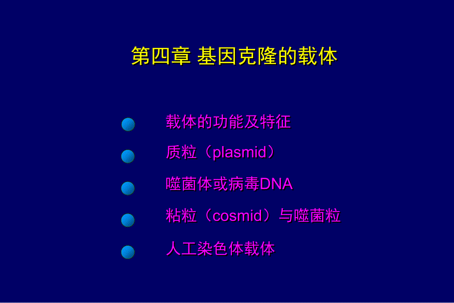 第四章克隆载体的特征及类型_第1页