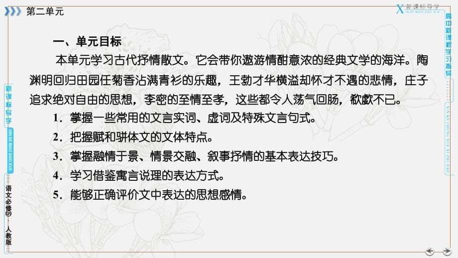 语文新导学人教必修五课件：第2单元_第5页