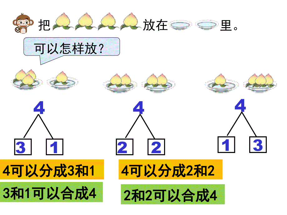 人教版一年级上册数学《2-5的分与合》_第4页