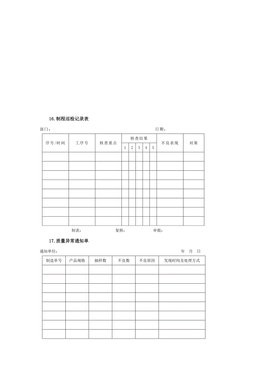 质量检验表单（模板）_第4页