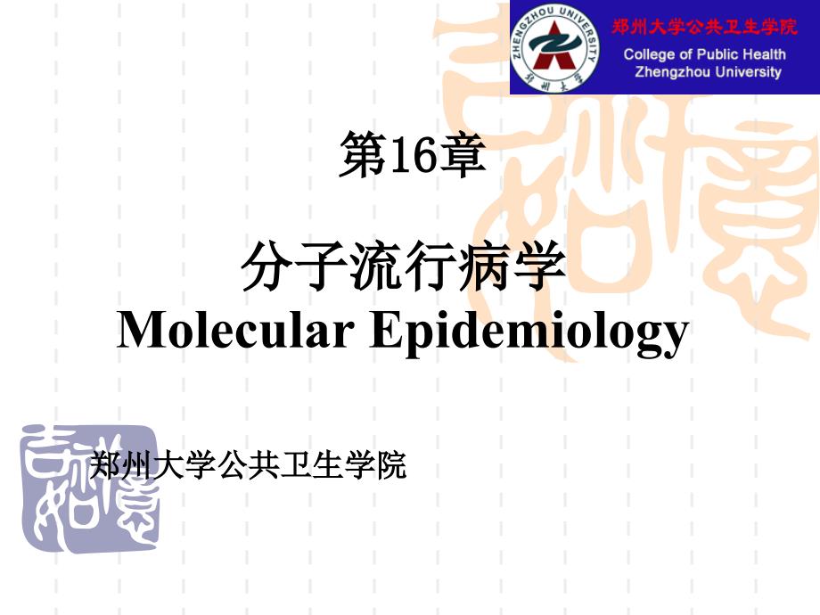 分子流行病学MolecularEpidemiology_第1页