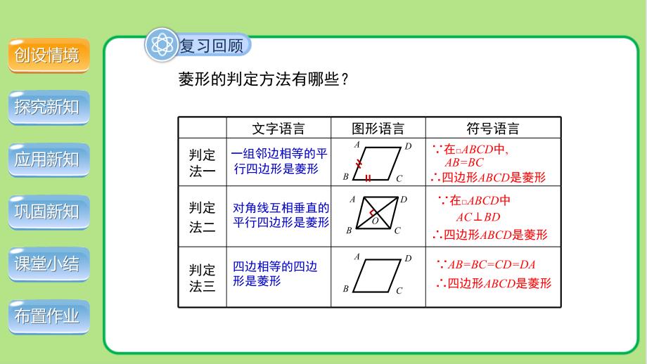 北师大版九年级数学上册《菱形的性质与判定》第3课时示范公开课教学课件_第4页