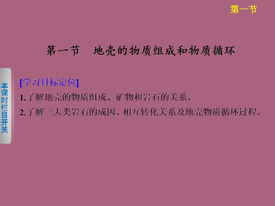 高中地理湘教版必修一第二章第一节地壳的物质组成和物质循环ppt课件_第2页