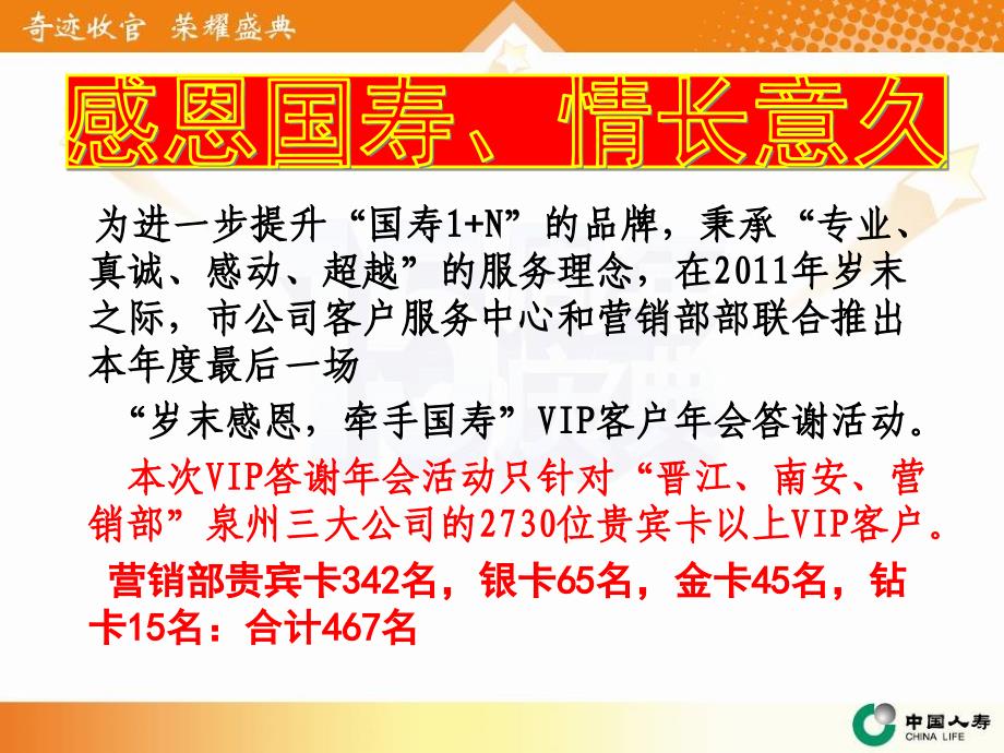 营销部岁末感恩牵手国寿”VIP客户感恩年会午宴_第2页