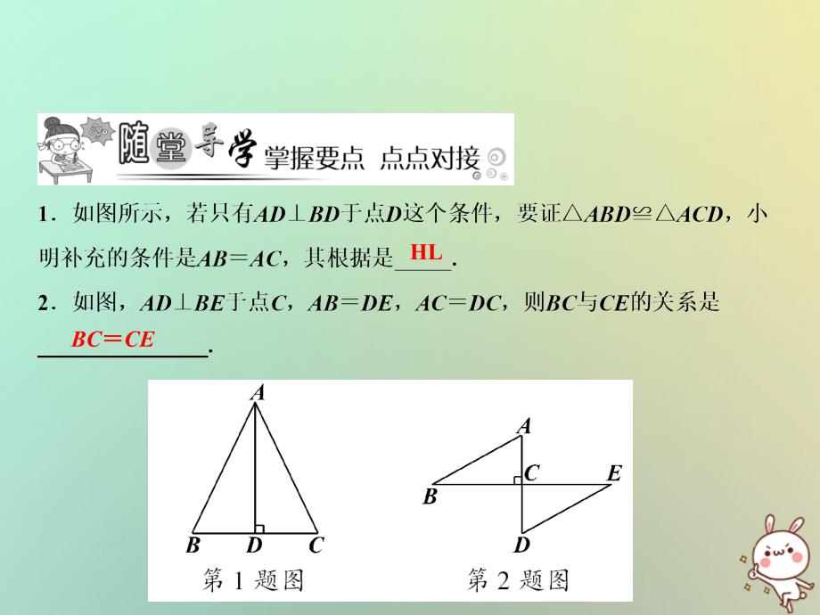 八年级数学上册 第14章 全等三角形 14.2 三角形全等的判定（第5课时） （新版）沪科版_第4页