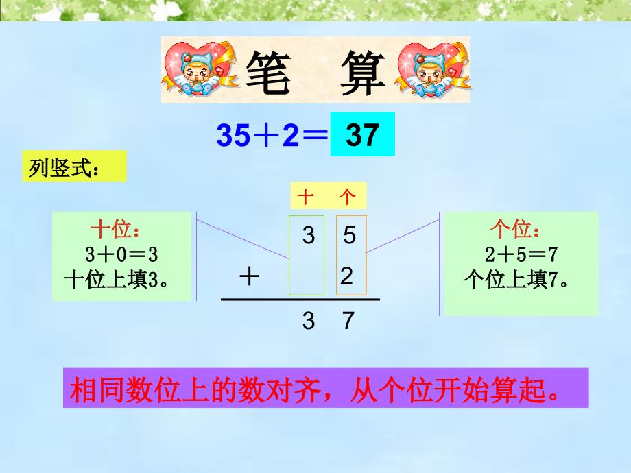 新人教版二年级上册《100以内的加法(不进位加法)》PPT(1)_第4页