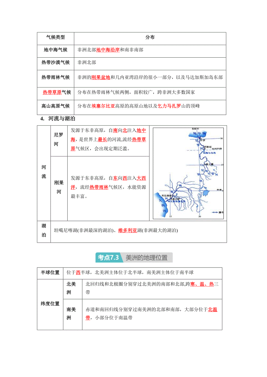 专题07 认识大洲-非洲、美洲 (复习讲义)解析版-中考地理备考复习重点资料归纳汇总_第4页