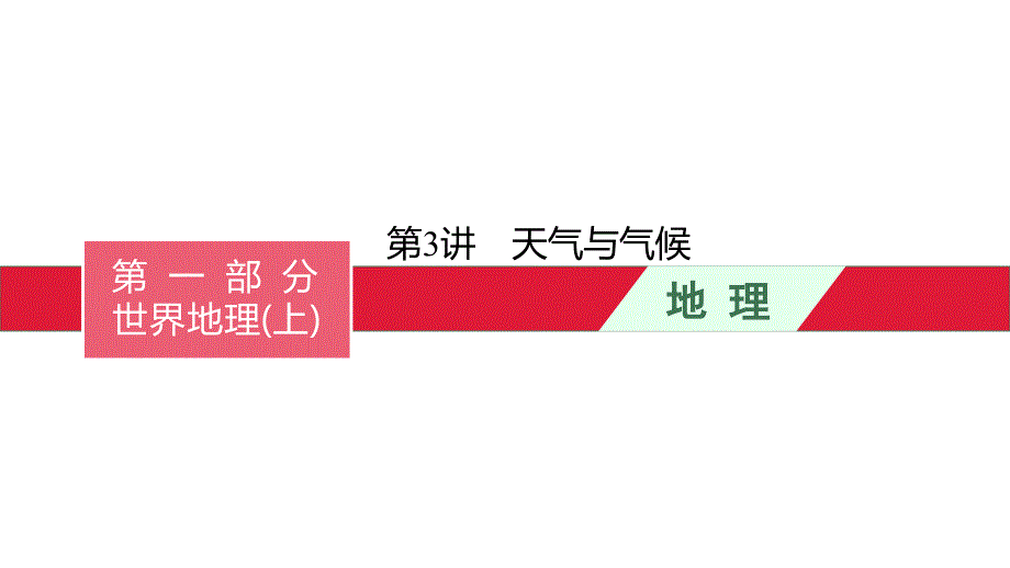 第3讲　天气与气候 课件-2021中考总复习_第1页