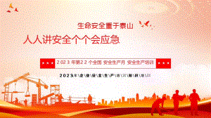 2023安全生产月：”人人讲安全、个个会应急“主题培训PPT课件