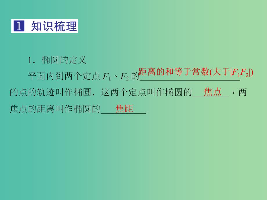 2019届高考数学总复习 第九单元 解析几何 第58讲 椭圆课件.ppt_第3页