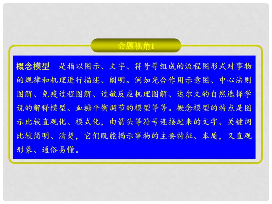 高三生物一轮复习 第十二单元 第3讲 抽象问题具体化的思想课件 新人教版必修2_第3页