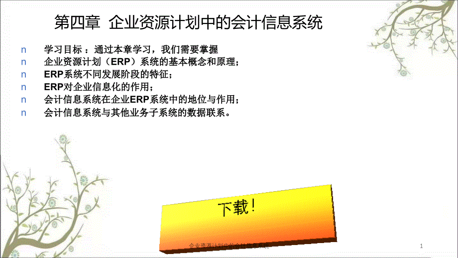 企业资源计划中的会计信息系统课件_第1页