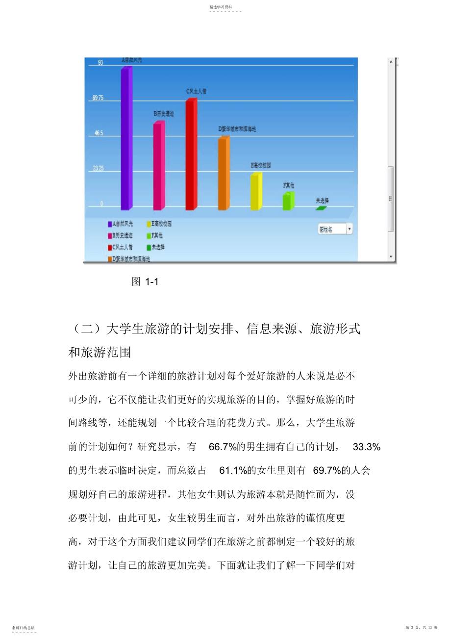 2022年当今大学生旅游市场的调查与其前景探望_第3页