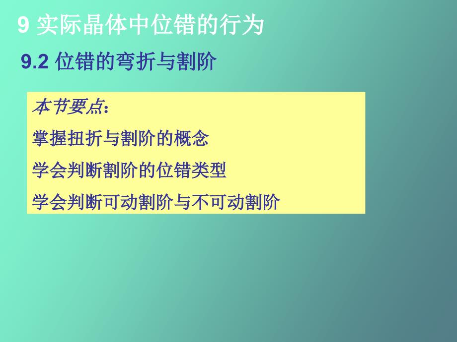 实际晶体中位错的行为_第1页