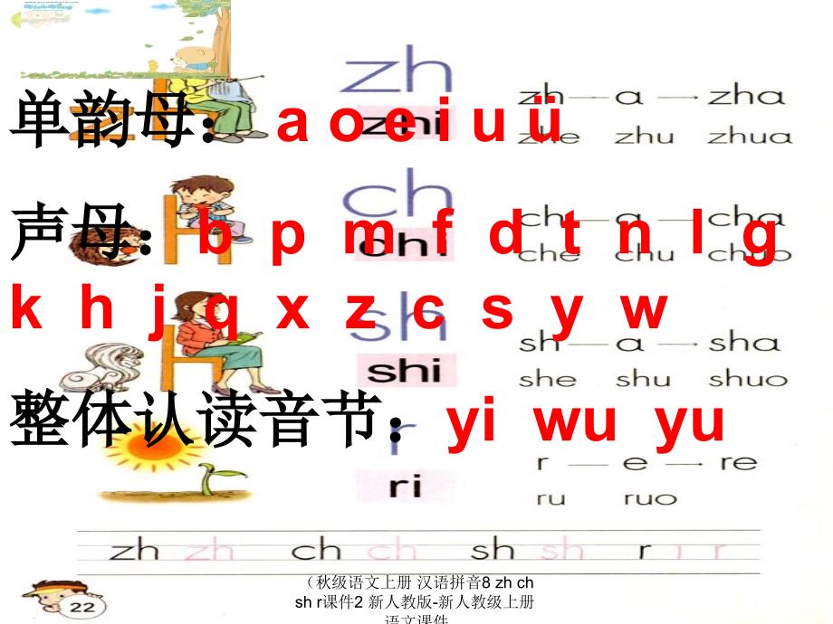 最新级语文上册汉语拼音8zhchshr课件2新人教版新人教级上册语文课件_第3页