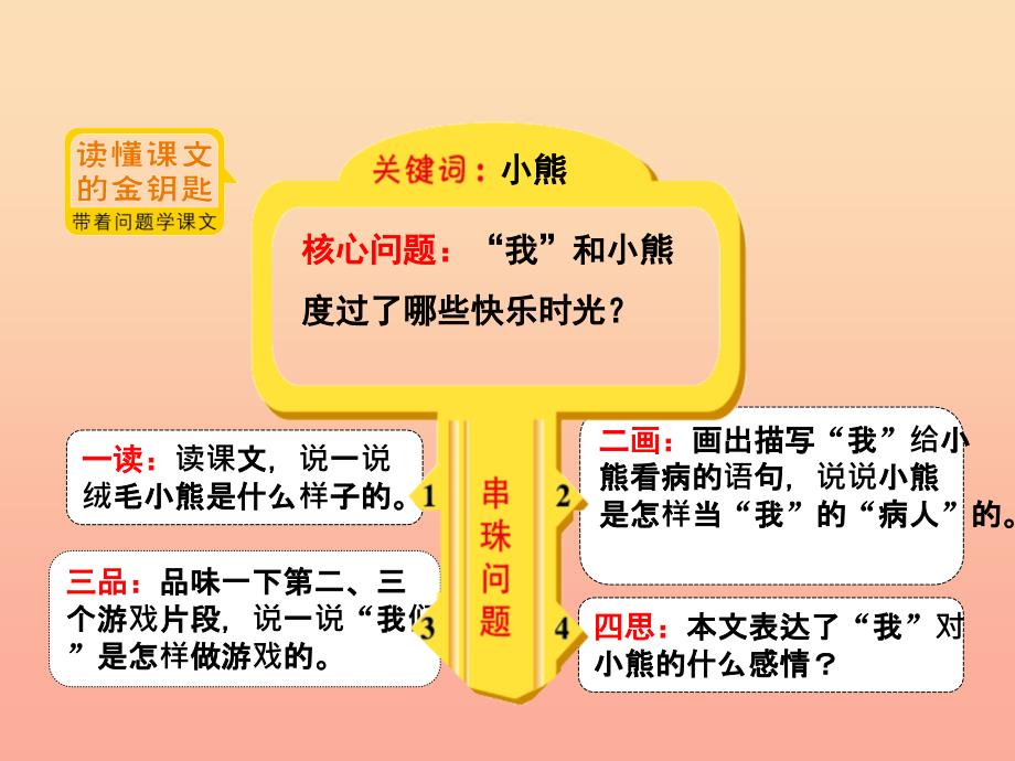 2019秋二年级语文上册第十四单元第1课绒毛小熊第2课时课件北师大版.ppt_第4页