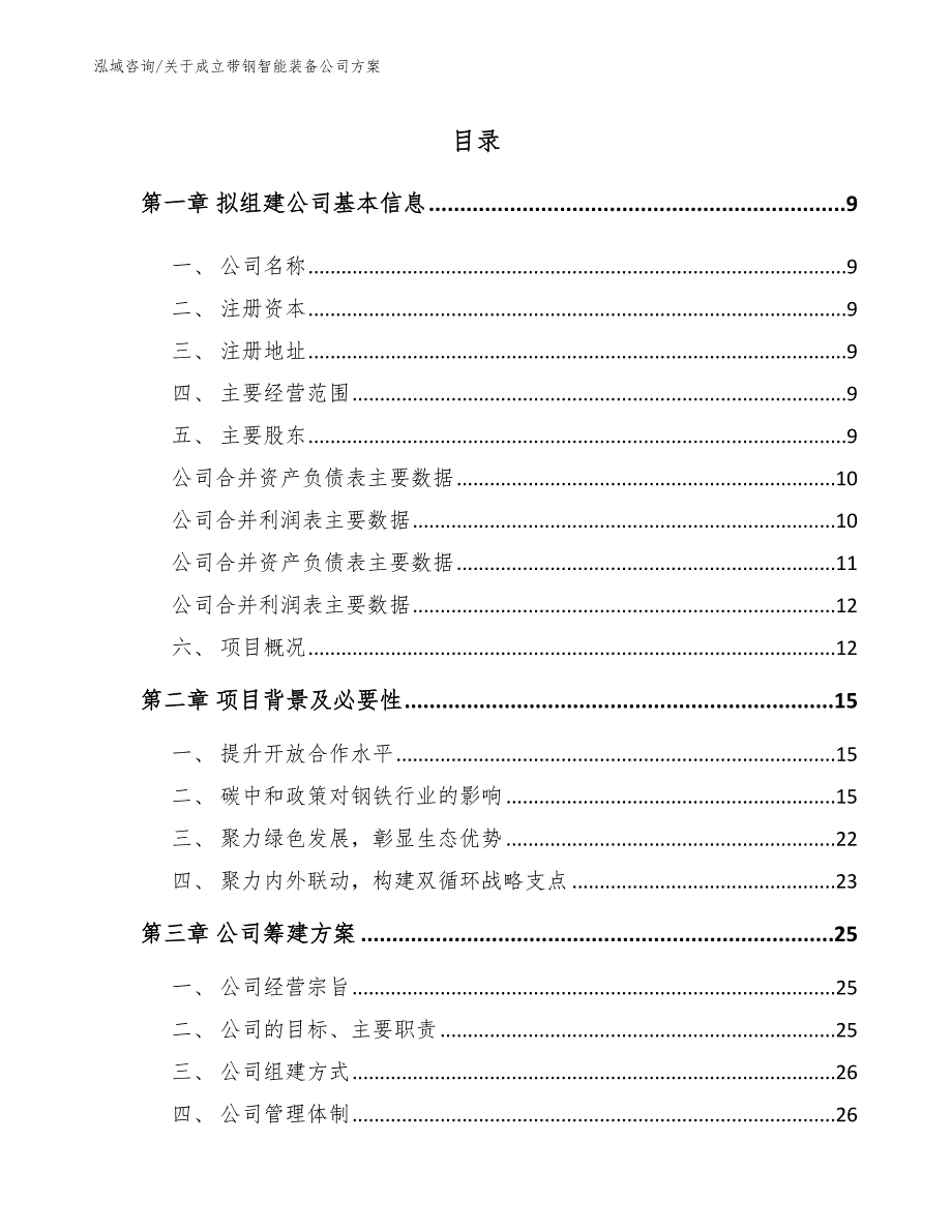 关于成立带钢智能装备公司方案（参考模板）_第2页