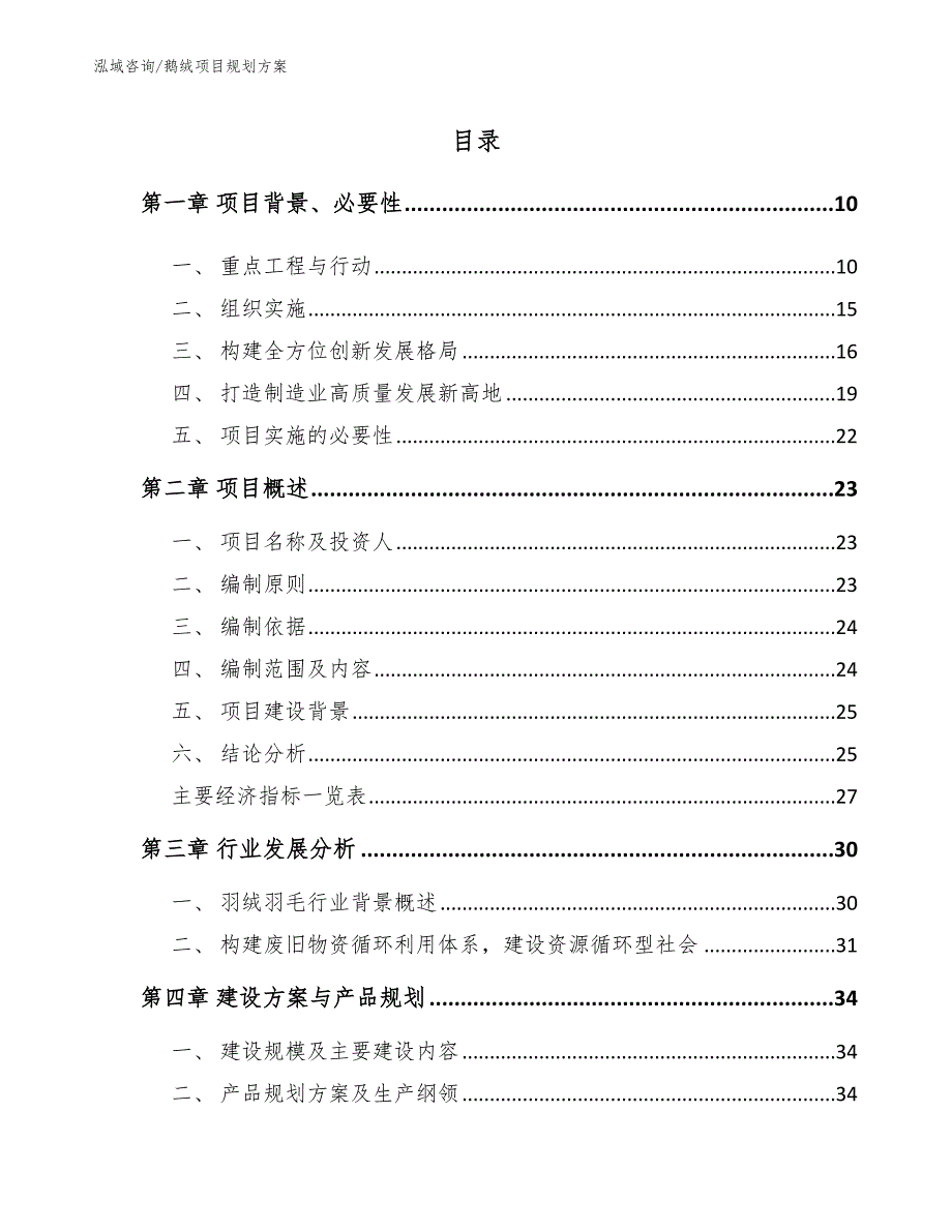 鹅绒项目规划方案_范文参考_第4页