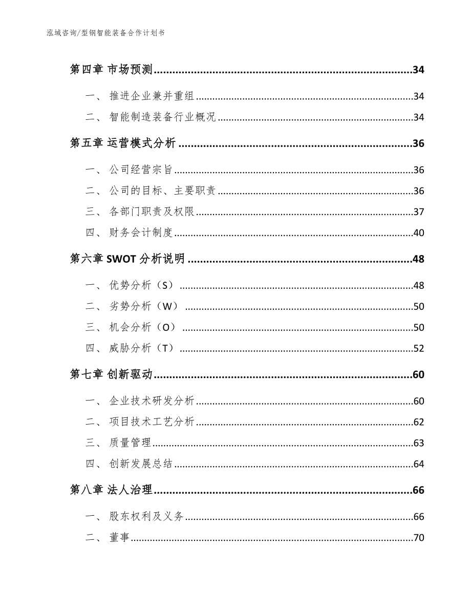 型钢智能装备合作计划书范文模板_第5页