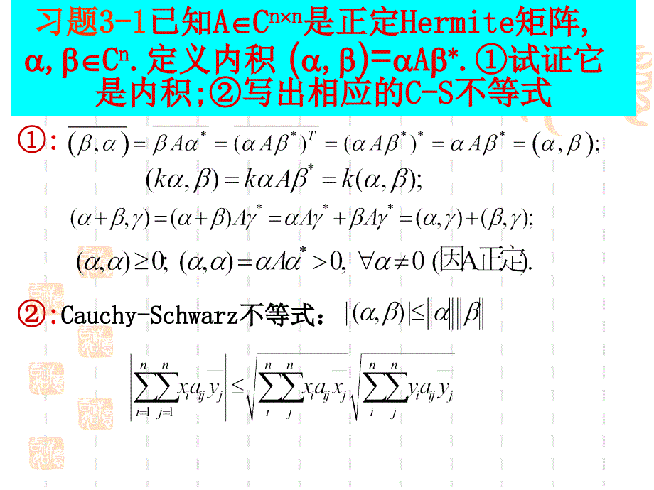 矩阵分析所有习题及标准答案_第1页