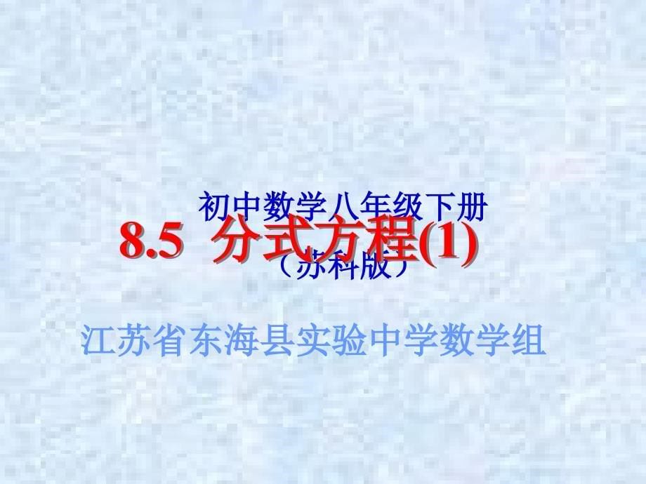 85分式方程（1）_第5页