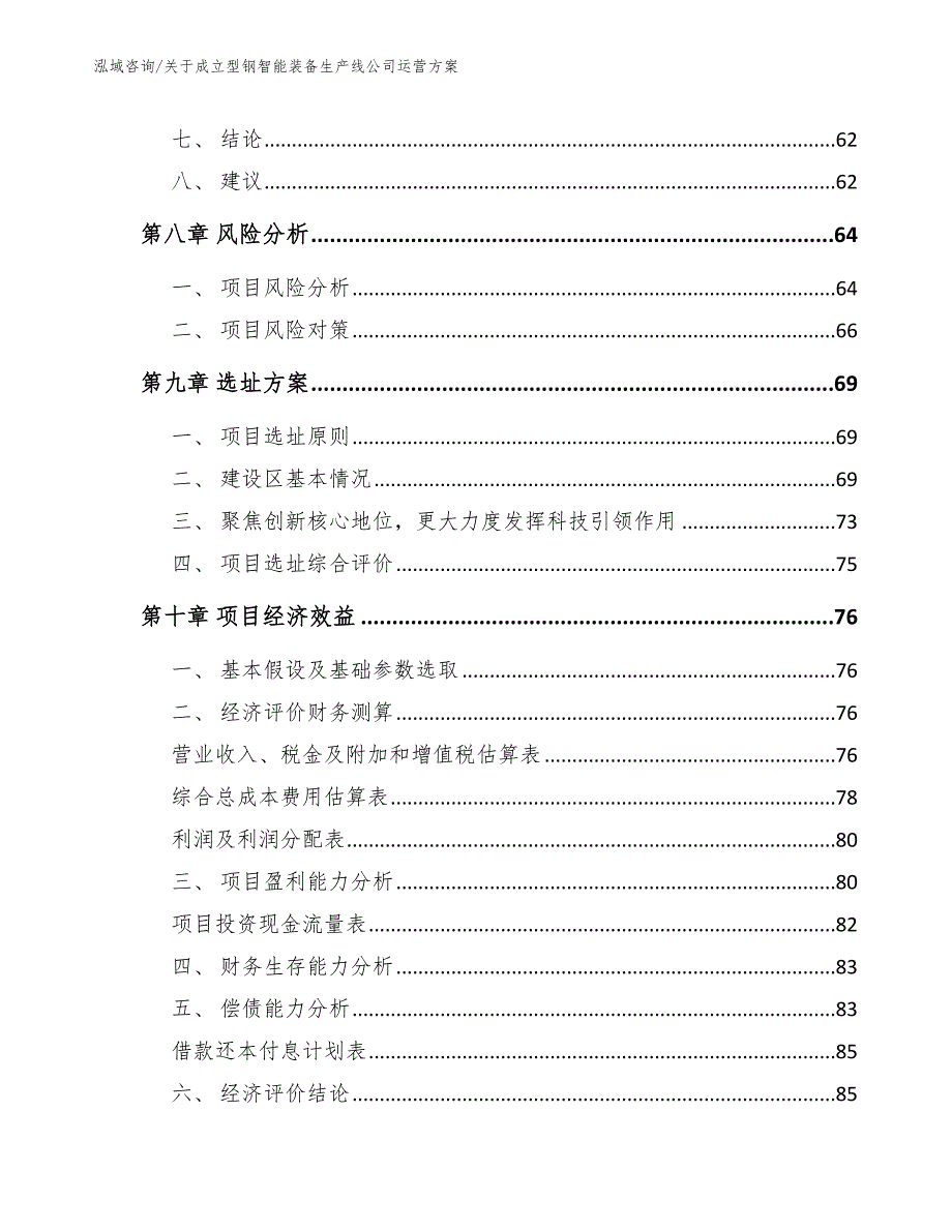 关于成立型钢智能装备生产线公司运营方案_第4页