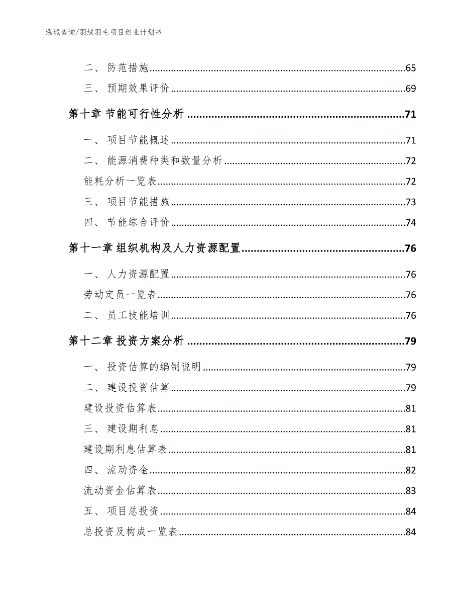 羽绒羽毛项目创业计划书_第3页