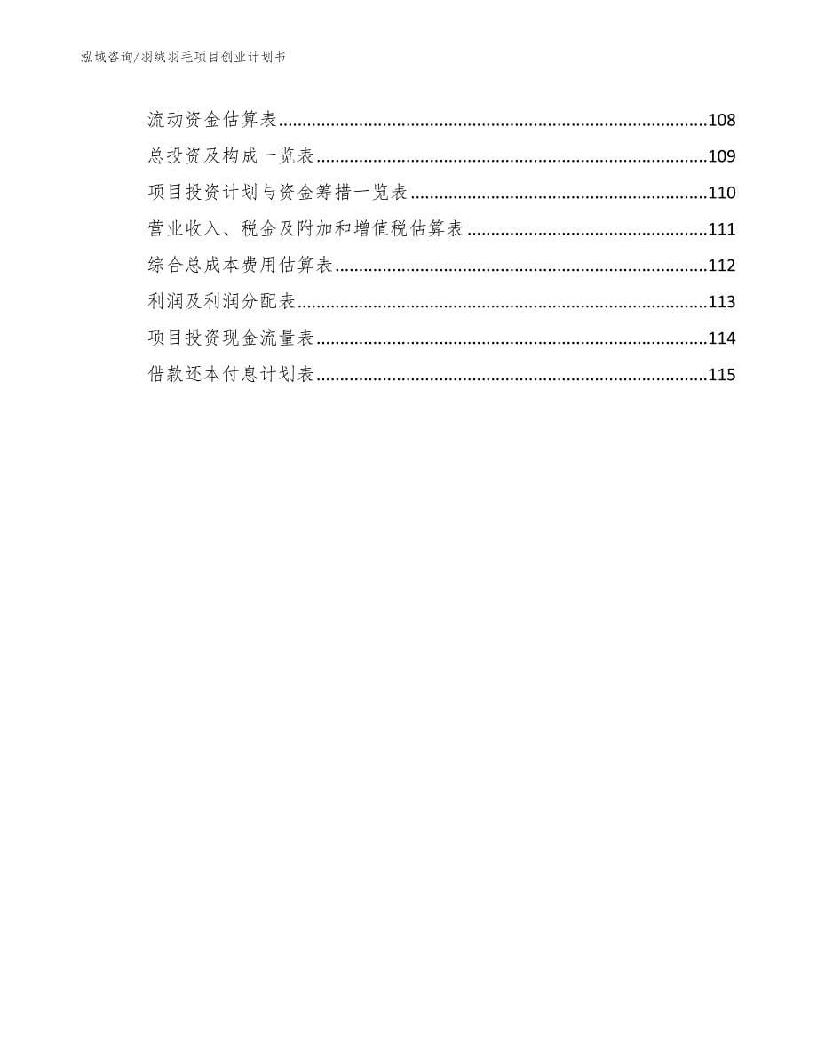 羽绒羽毛项目创业计划书_第5页