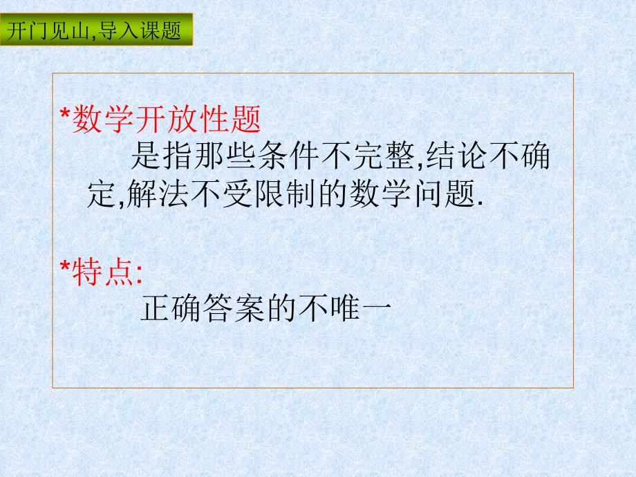 初中数学总复习专题训练开放性问题研究课件1_第2页