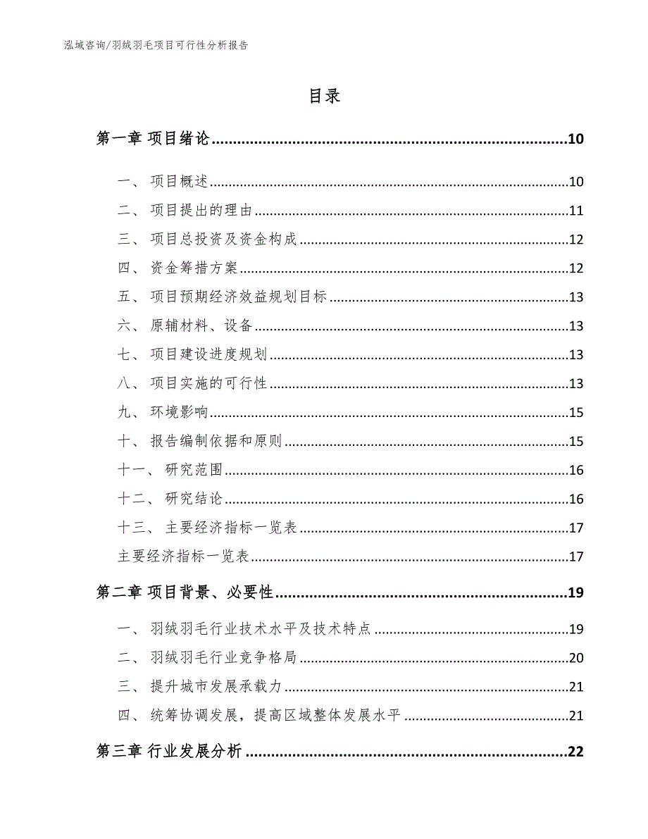 羽绒羽毛项目可行性分析报告_范文模板_第4页