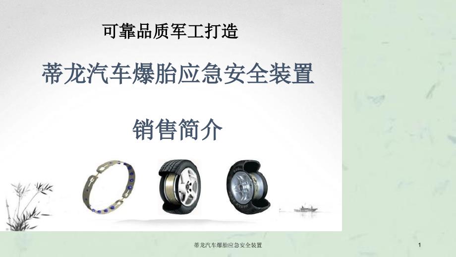 蒂龙汽车爆胎应急安全装置课件_第1页