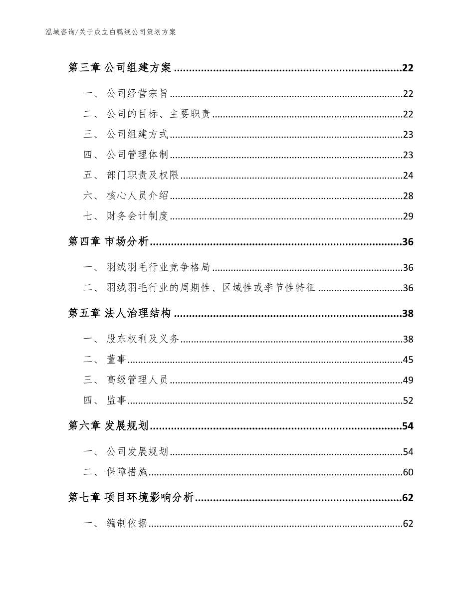 关于成立白鸭绒公司策划方案_模板_第4页