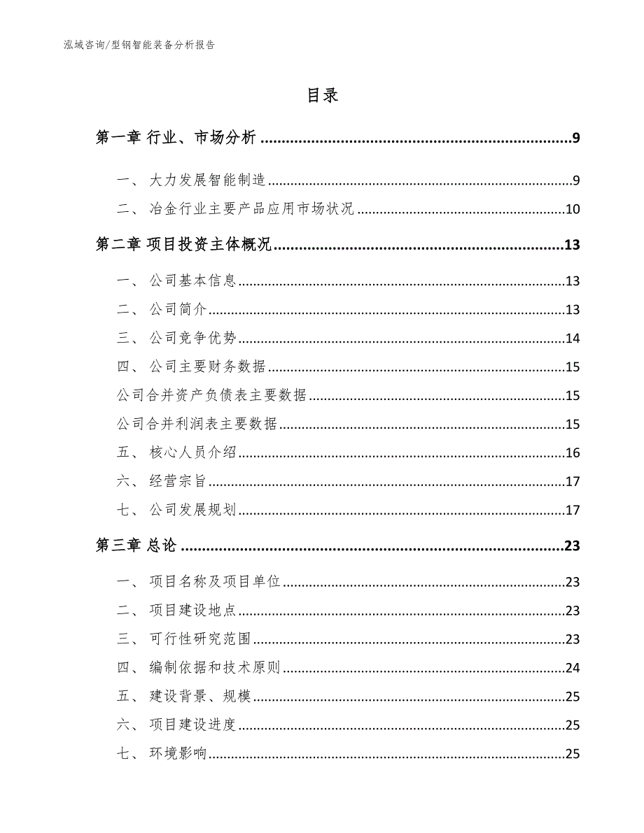 型钢智能装备分析报告_第1页