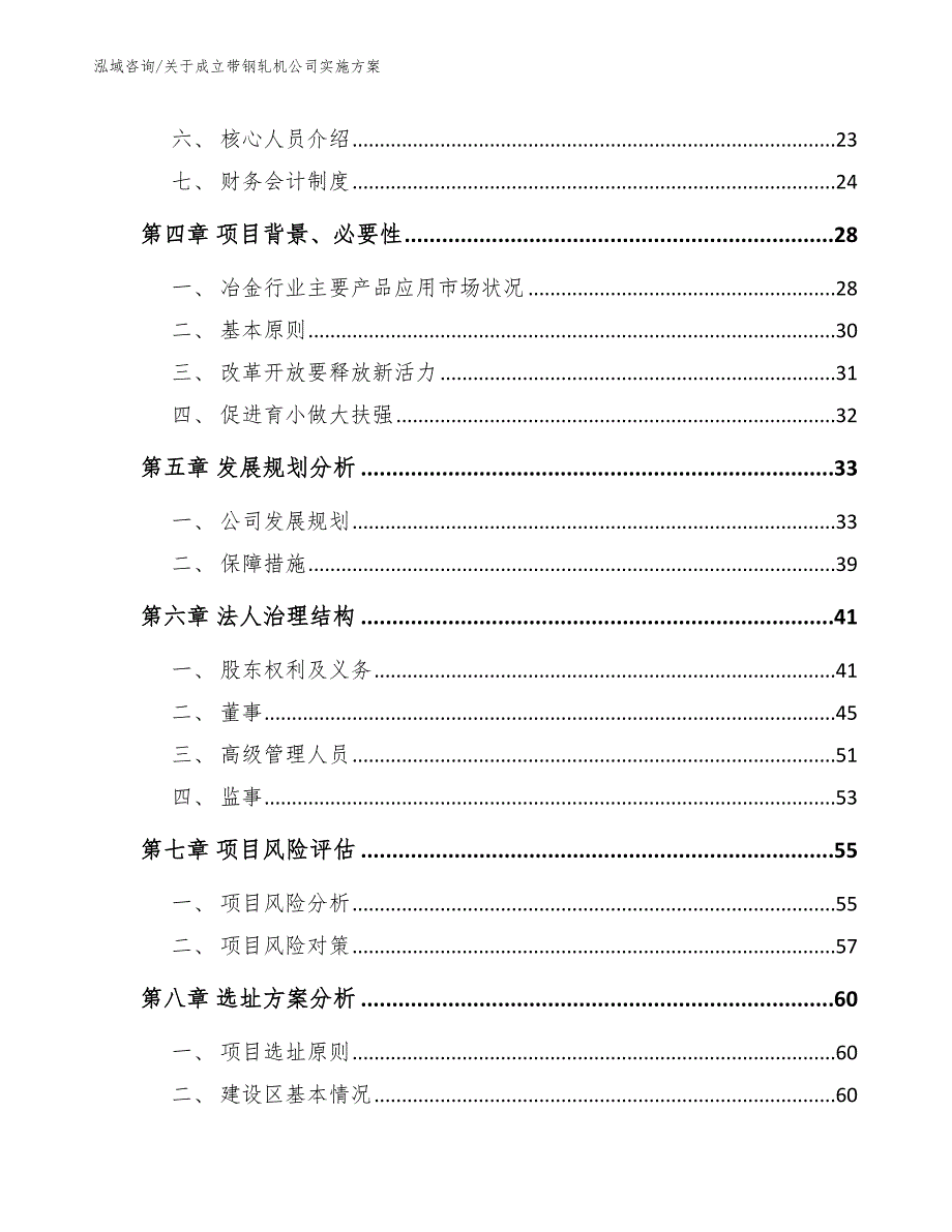 关于成立带钢轧机公司实施方案_第3页