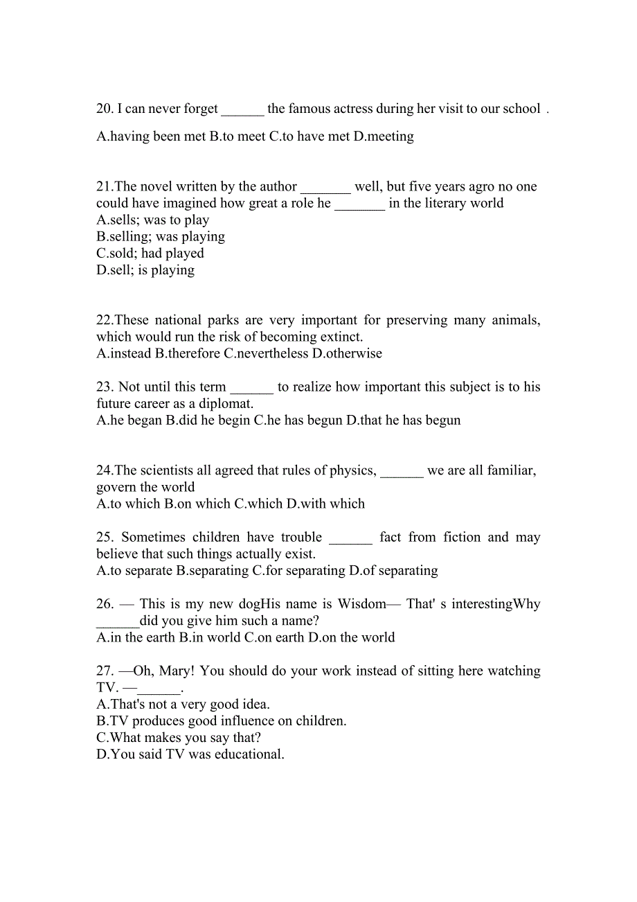 广东省阳江市成考专升本考试2022年英语自考测试卷附答案_第3页