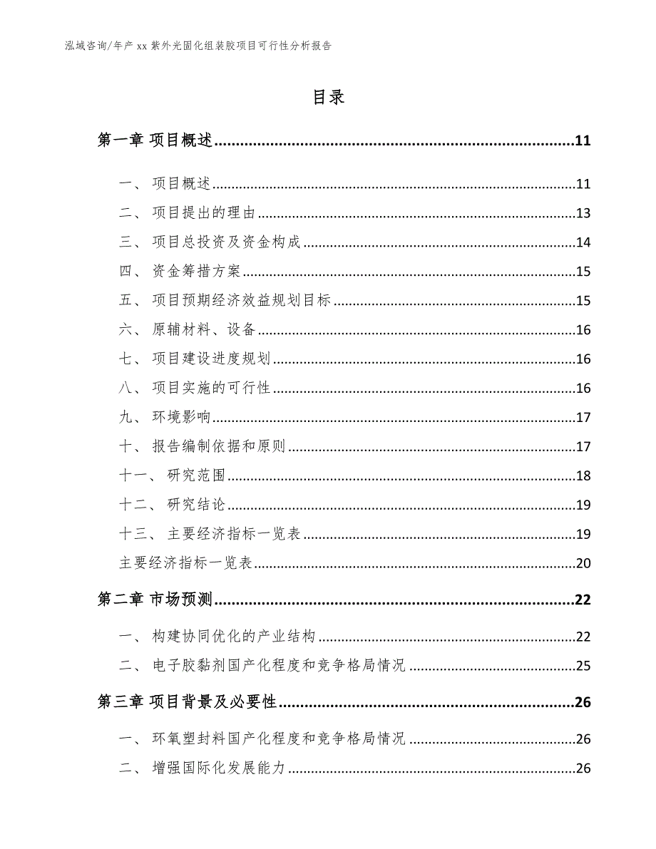 年产xx紫外光固化组装胶项目可行性分析报告_第4页