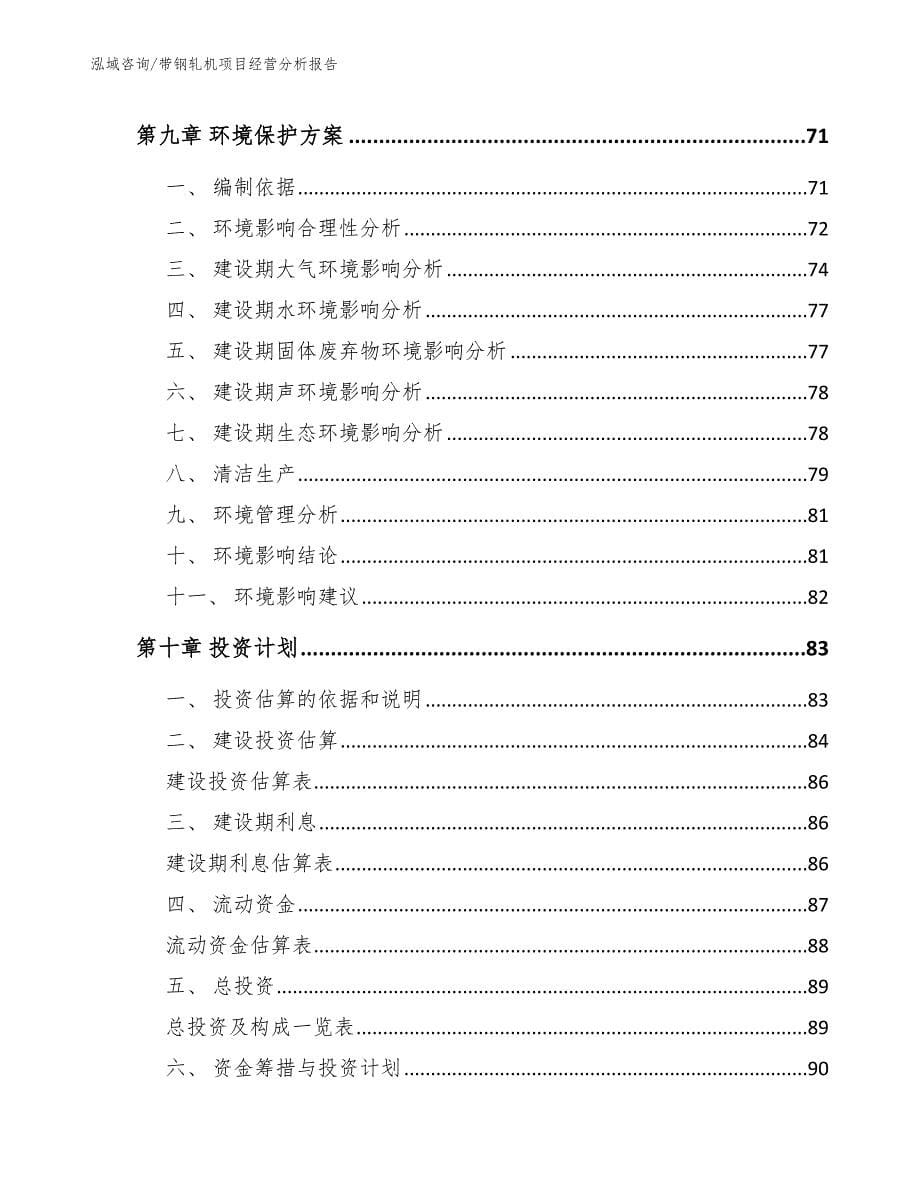 带钢轧机项目经营分析报告_第5页