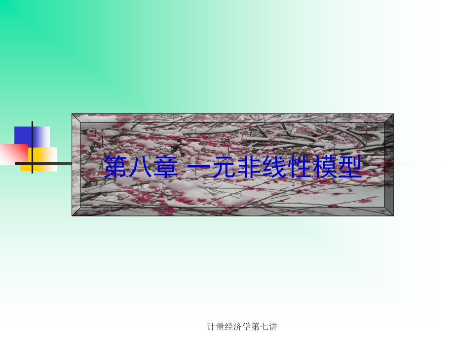 计量经济学第七讲_第1页