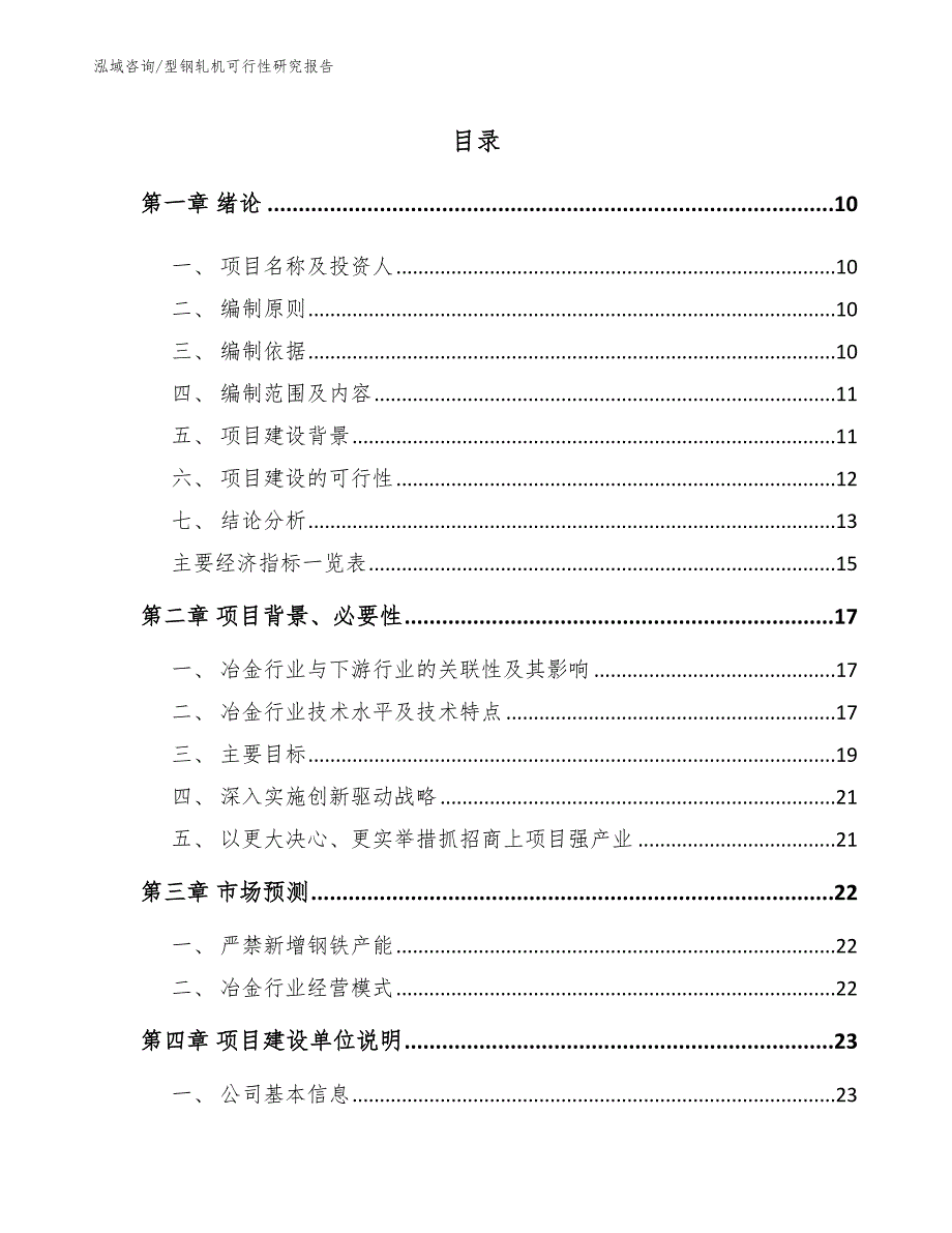 型钢轧机可行性研究报告（模板范文）_第4页