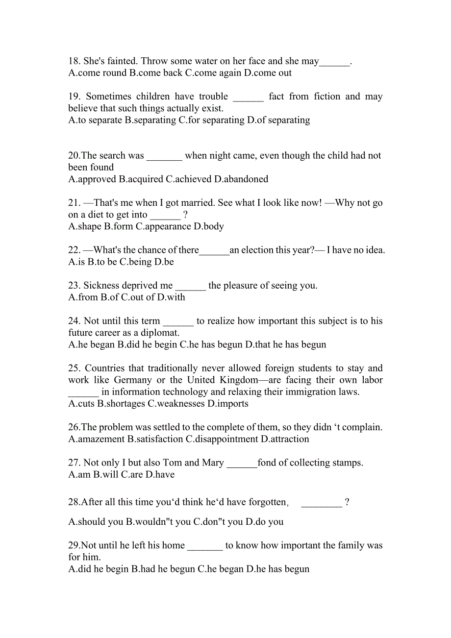 河南省开封市成考专升本考试2023年英语模拟练习题三及答案_第3页