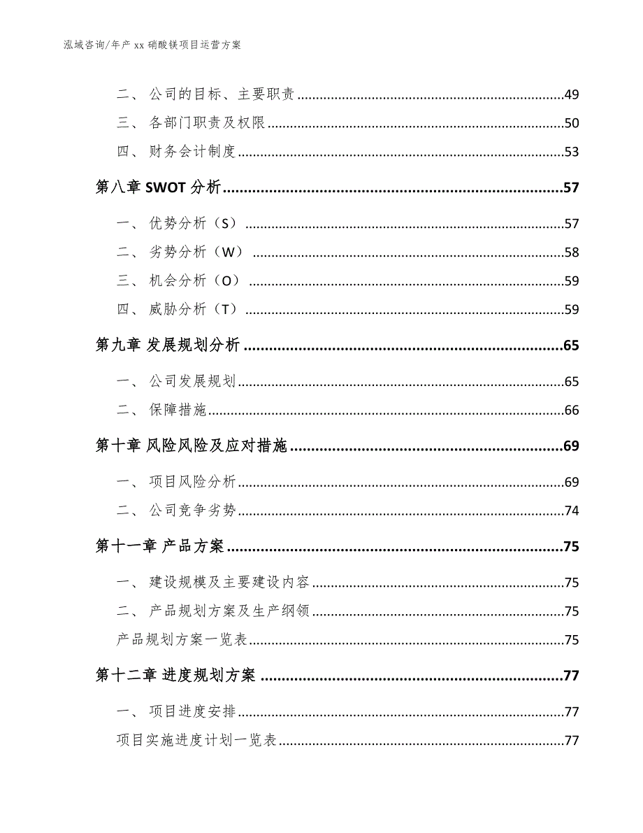 年产xx硝酸镁项目运营方案模板参考_第4页