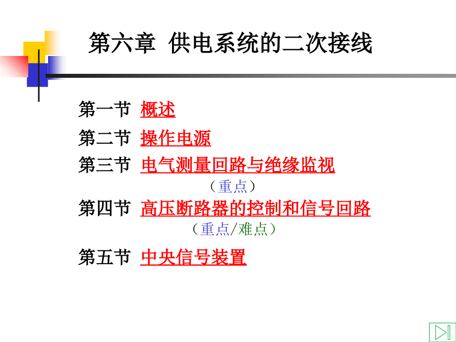 第六章供电系统的二次接线模板课件_第1页