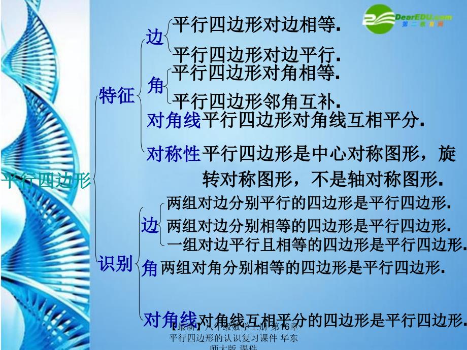 最新八年级数学上册第16章平行四边形的认识复习课件华东师大版课件_第4页