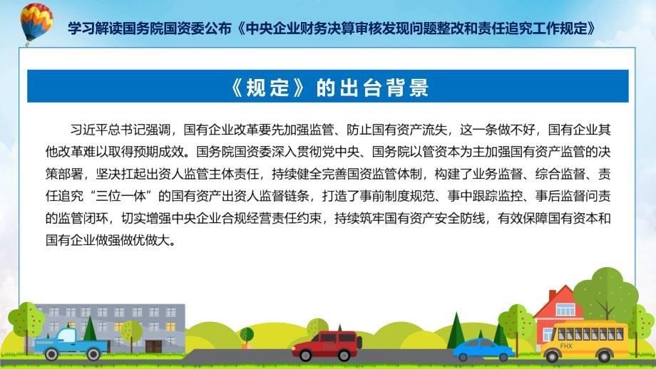 学习解读2023年央企财务决算审核发现问题整改和责任追究工作规定授课ppt课件_第5页