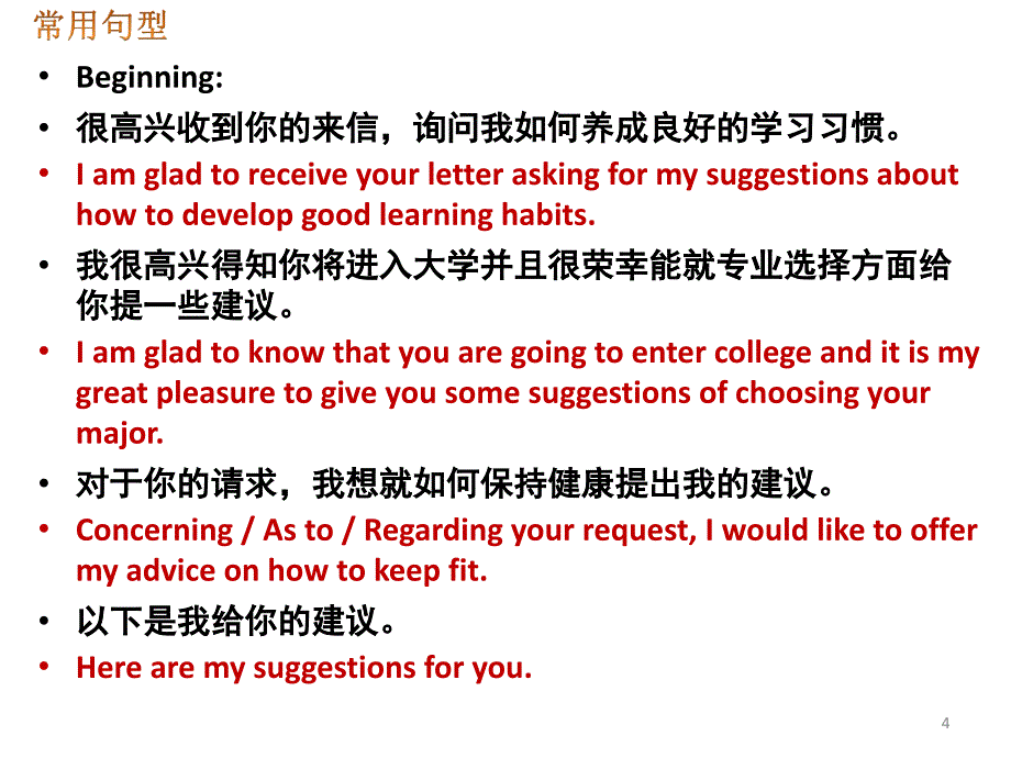 高三英语书信复习之建议信课堂PPT_第4页