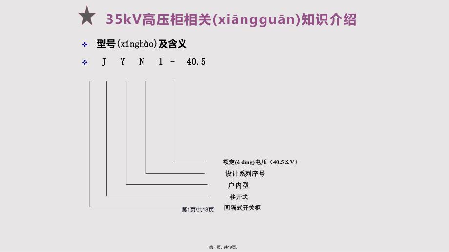 kV高压开关柜相关知识讲义实用教案_第1页